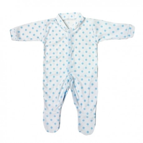 Blue Polka Dot Pattern Cotton Sleepsuit 3-6m