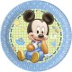 Kartonnen bordjes "Baby Mickey Mouse" x8