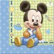 Luncheon Napkins "Baby Mickey Mouse" x20