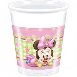 Plastic bekertjes "Baby Minnie Mouse" x8