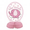 "Olifant" roze Tafeldecoratie voor Baby Shower x4