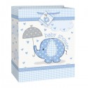 Umbrellaphants blue "Baby Shower" gift bag