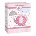 Umbrellaphants pink "Baby Shower" gift bag