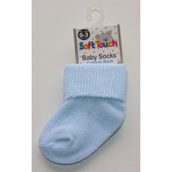 Cotton baby socks - blue Newborn