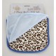 Baby 2pk 'Handle with care / Leopard print' velcro bibs Blue