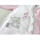 Baby "Blowing Bubbles" Pink Hooded Onesie
