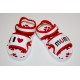 Soft sandals "I love Mum" red and white