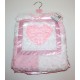 Prachtig deken "Hart" roze