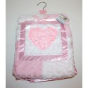 Prachtig deken "Hart" roze