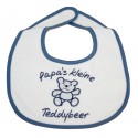 Slabbetje "Papa's kleine Teddybeer" blauw