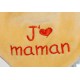 Mini comforter bear "J'aime Maman" yellow