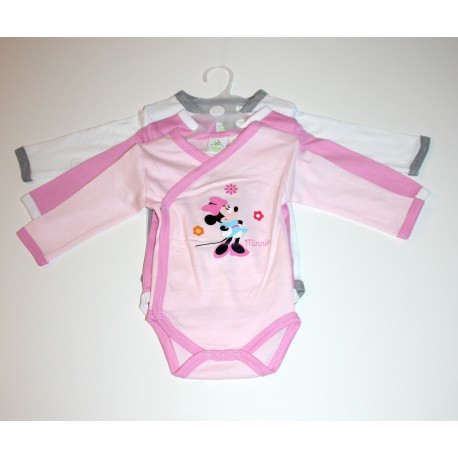 3-pack bodies "Minnie" pink / white