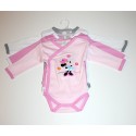 3-pack bodies "Minnie Mouse" pink / white