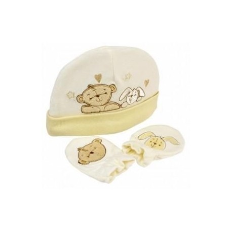 Hat and mitt "teddy bear" set