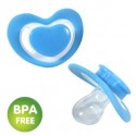 Heart-shaped soother blue (pack of 2)