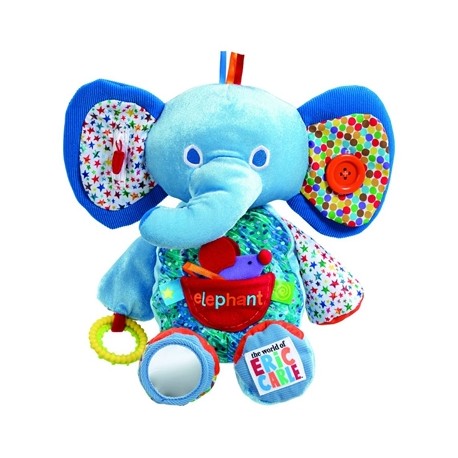 Developmental elephant plush "The world of Eric Carle" blue