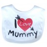 Slabbetje "I Love Mummy" wit