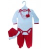 3 pc "Fancy suit" Christmas set with body, trousers and hat